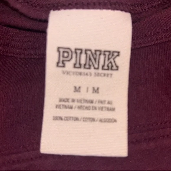 PINK Victoria's Secret Burgundy Top - Picture 4 of 7